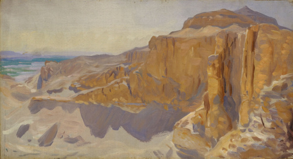 Detail of Cliffs at Deir el Bahri, Egypt, 1890-91 by John Singer Sargent