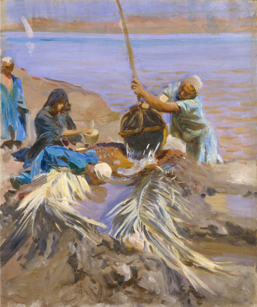 Detail of Egyptians Raising Water from the Nile, 1890-91 by John Singer Sargent