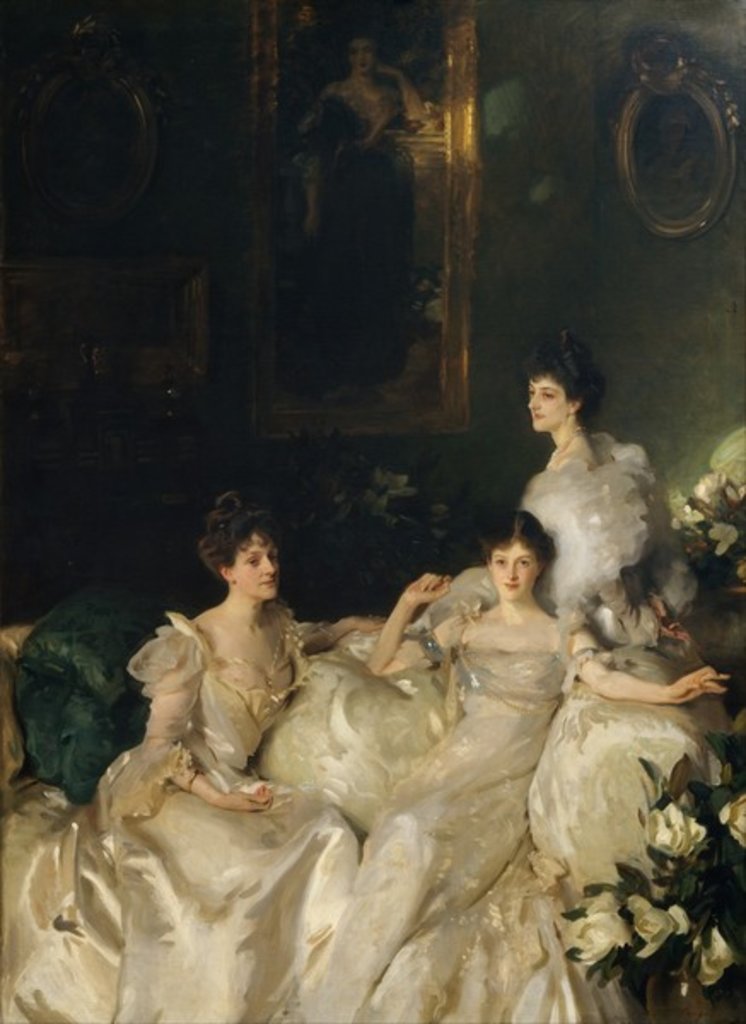 Detail of The Wyndham Sisters: Lady Elcho, Mrs. Adeane, and Mrs. Tennant, 1899 by John Singer Sargent
