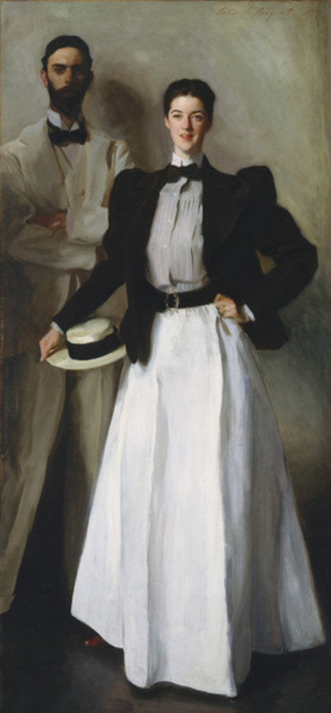 Detail of Mr. and Mrs. I. N. Phelps Stokes, 1897 by John Singer Sargent