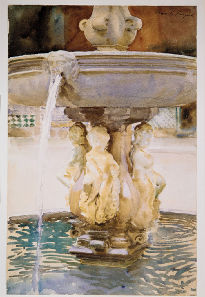 Detail of Spanish Fountain, 1912 by John Singer Sargent