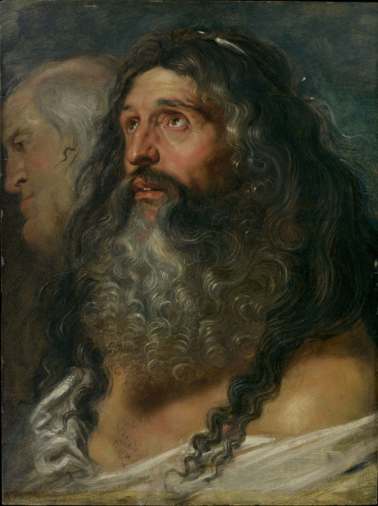 Detail of Study of Two Heads, c.1609 by Peter Paul Rubens