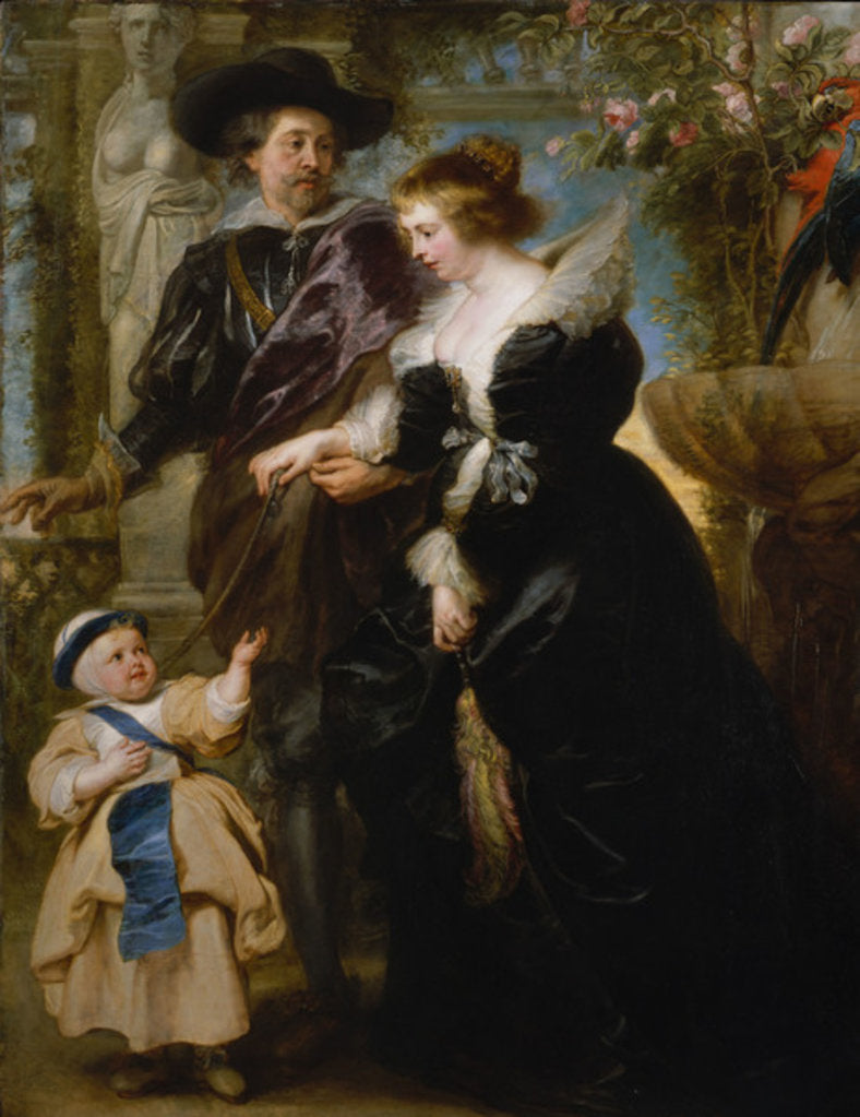 Detail of Rubens, His Wife Helena Fourment and Their Son Frans, c.1635 by Peter Paul Rubens