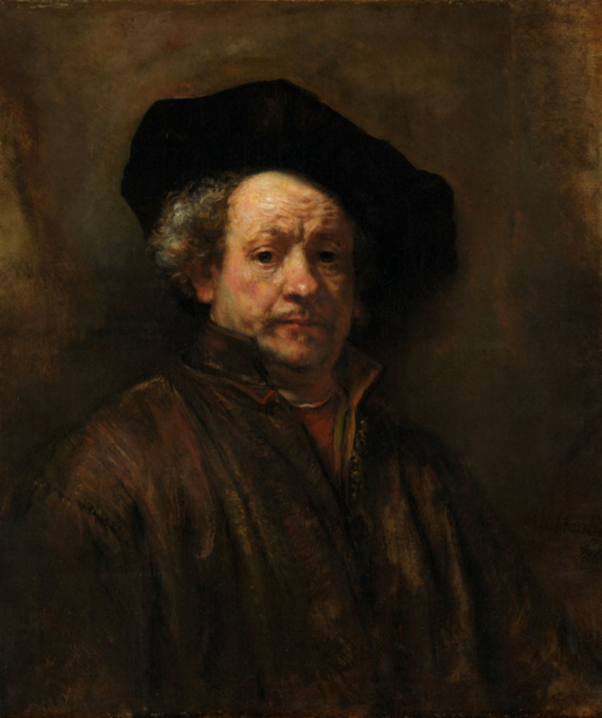 Detail of Self-Portrait, 1660 by Rembrandt Harmensz. van Rijn