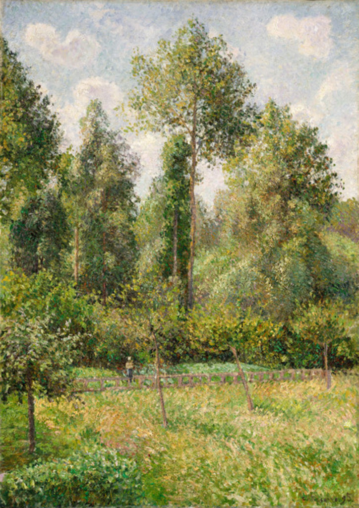 Detail of Poplars, Éragny, 1895 by Camille Pissarro