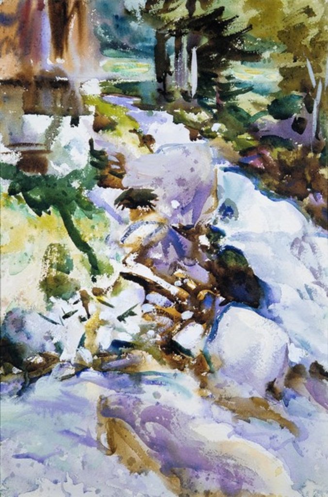 Detail of Rushing Brook, c.1904-11 by John Singer Sargent