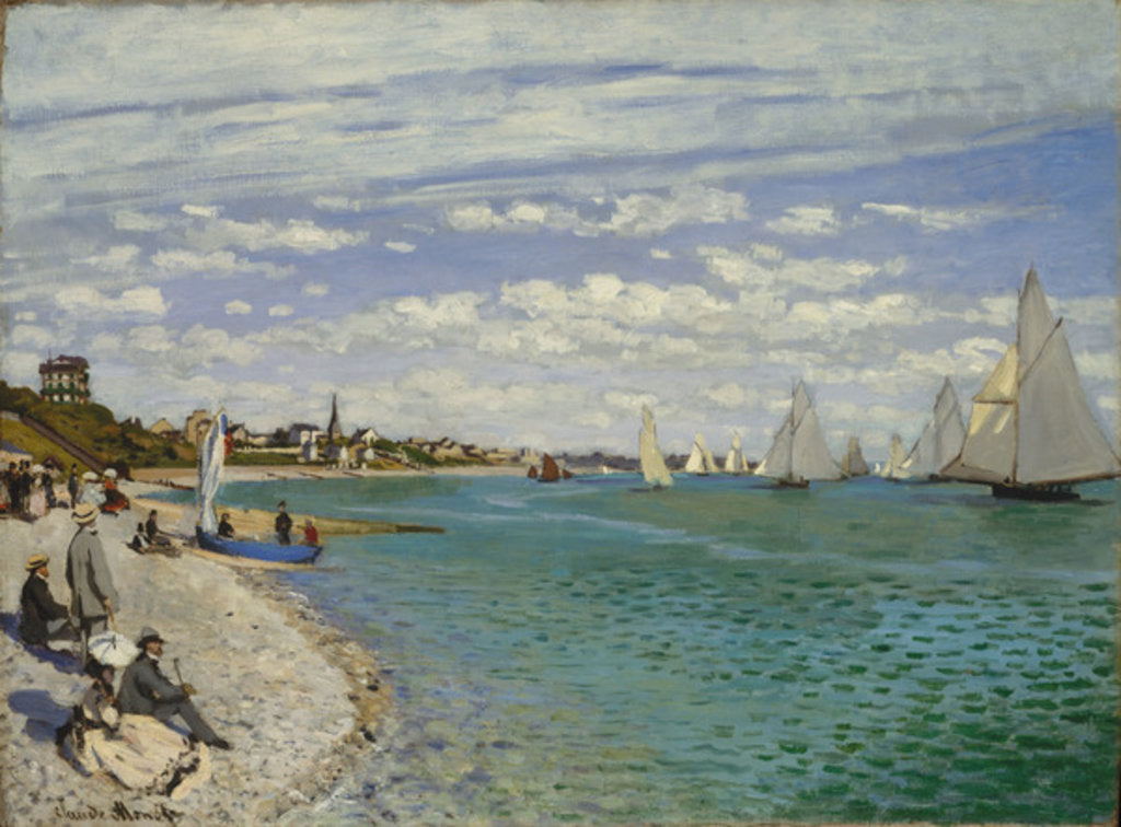 Detail of Regatta at Sainte-Adresse, 1867 by Claude Monet