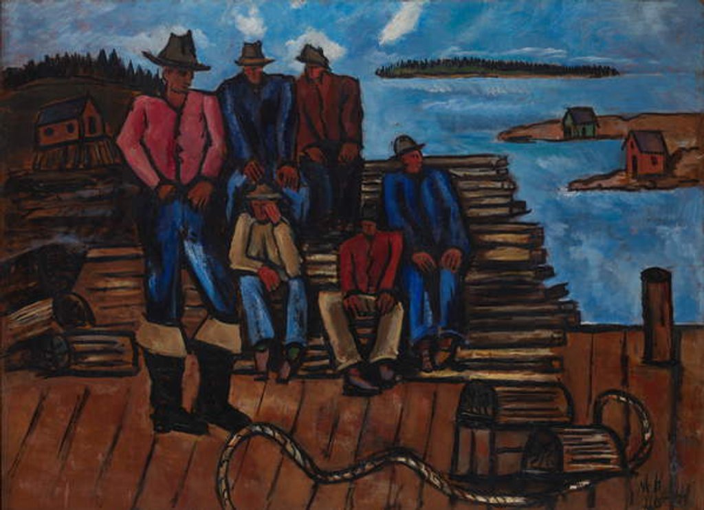 Detail of Lobster Fishermen, 1940-41 by Marsden Hartley