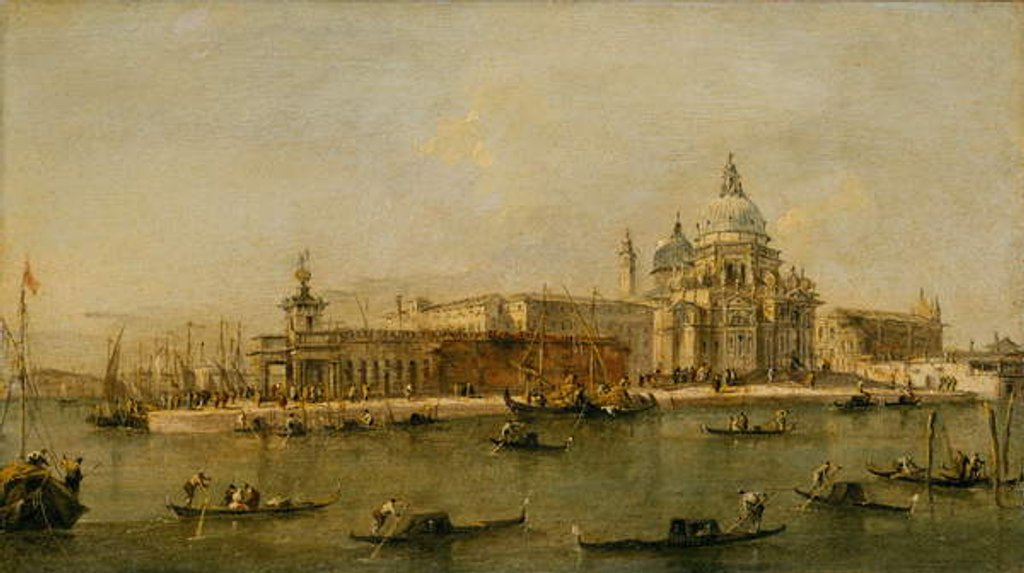 Detail of Venice: The Dogana and Santa Maria della Salute by Francesco Guardi