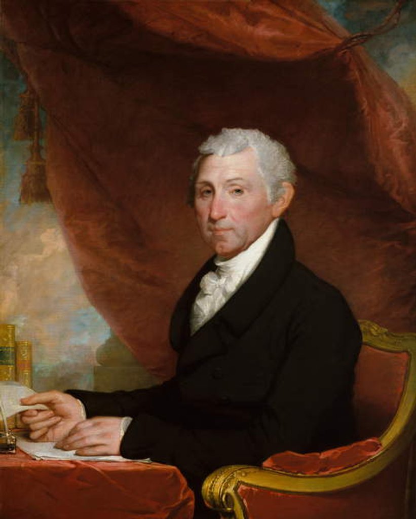 Detail of James Monroe, c.1820-22 by Gilbert Stuart