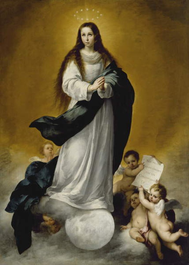 Detail of The Virgin of the Immaculate Conception, c.1660 by Bartolome Esteban (& studio) Murillo
