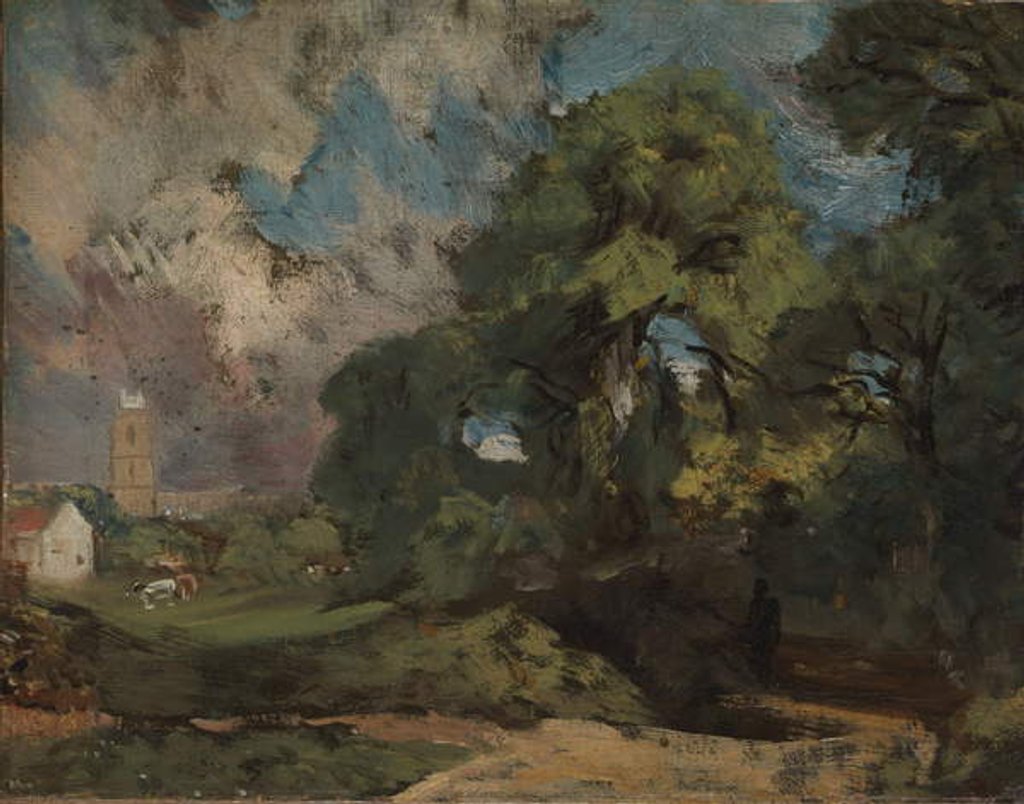 Detail of Stoke-by-Nayland, c.1810-11 by John Constable