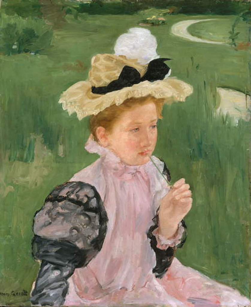 Detail of Portrait of a Young Girl, c.1899 by Mary Stevenson Cassatt