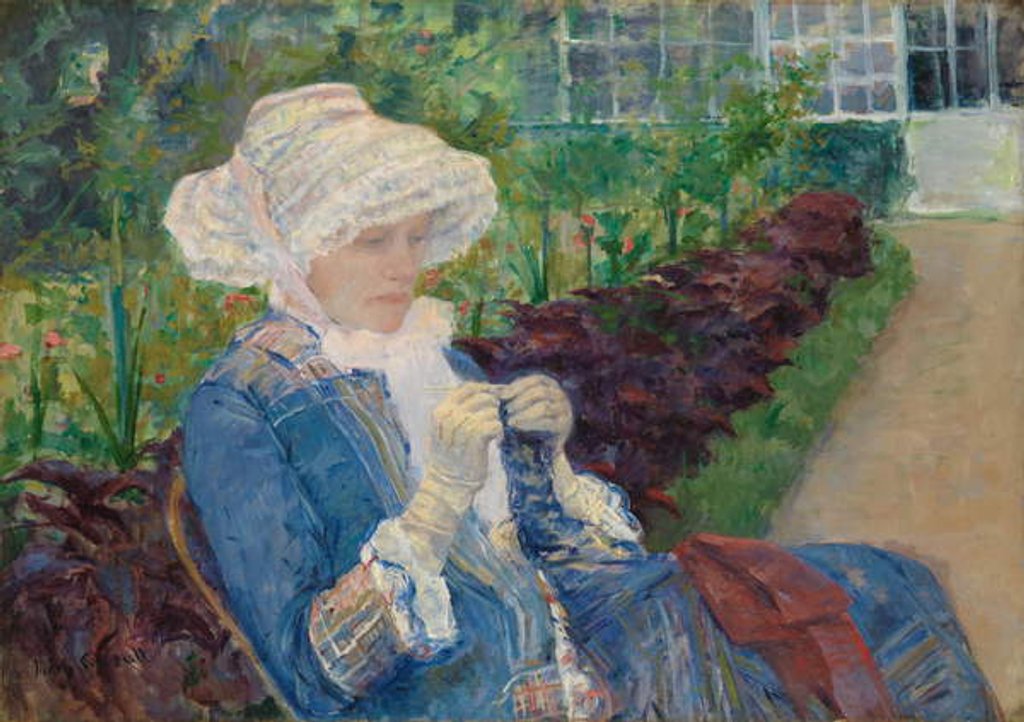 Detail of Lydia Crocheting in the Garden at Marly, 1880 by Mary Stevenson Cassatt