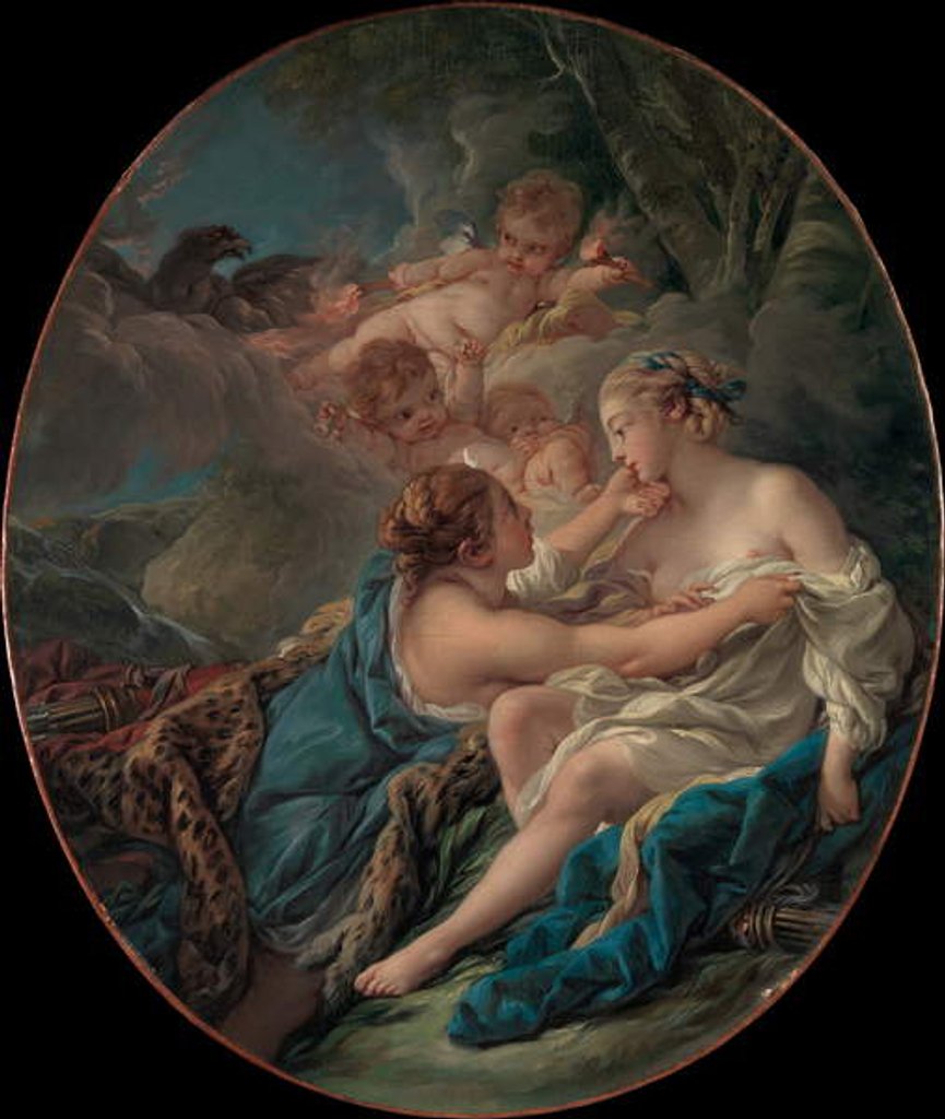 Detail of Jupiter, in the Guise of Diana, and Callisto, 1763 by Francois Boucher