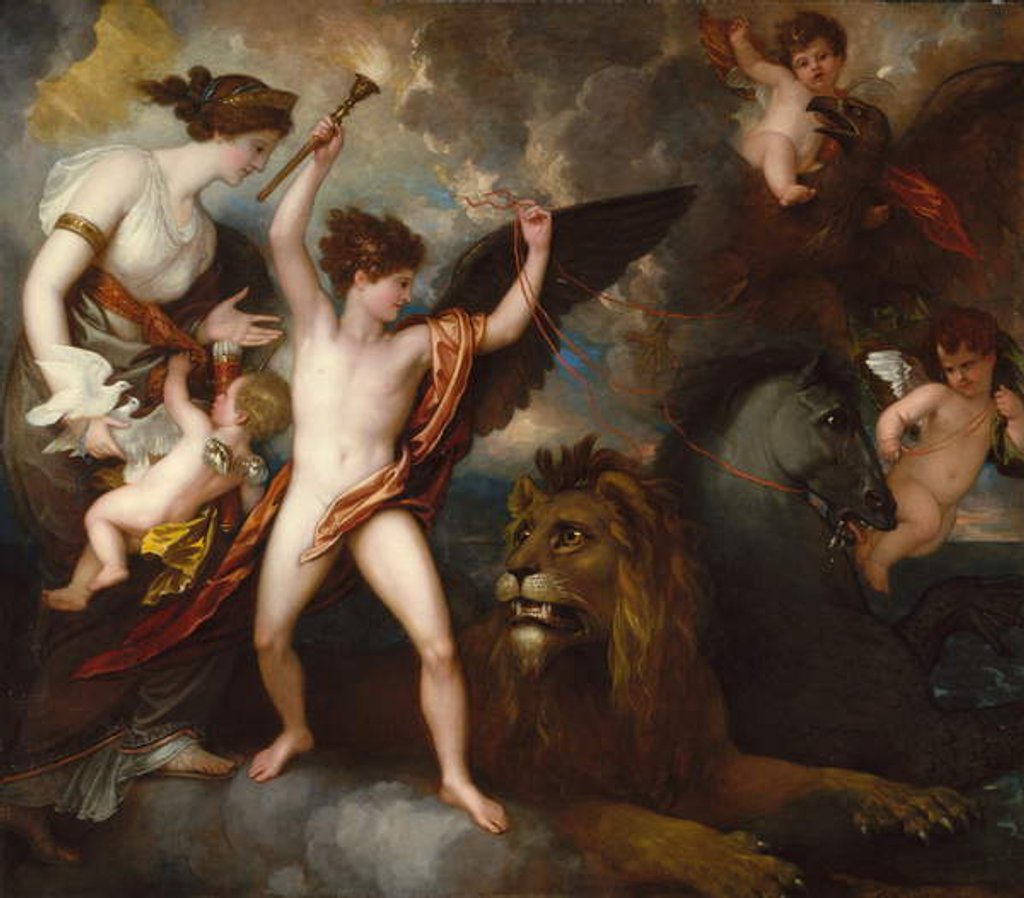 Detail of Omnia Vincit Amor, or The Power of Love in the Three Elements, 1809 by Benjamin West