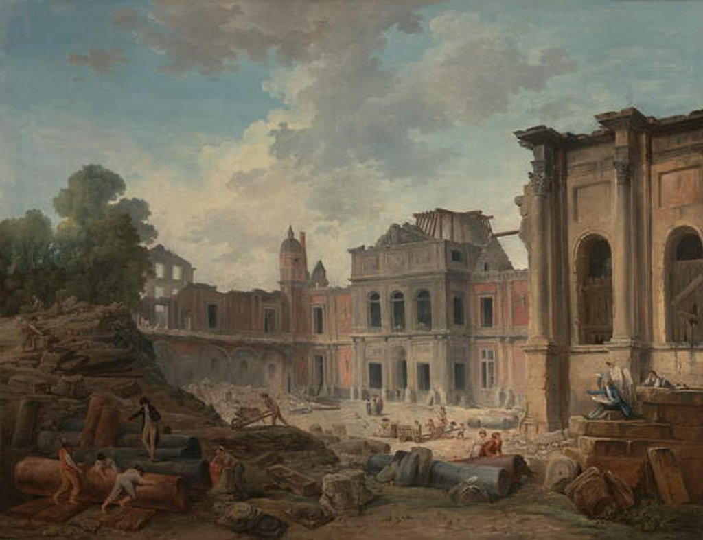 Detail of Demolition of the Chateau of Meudon, 1806 by Hubert Robert