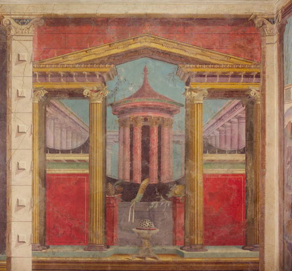 Detail of Wall painting from the cubiculum of a villa at Boscoreale, c.50-40 B.C by Roman Republican Period