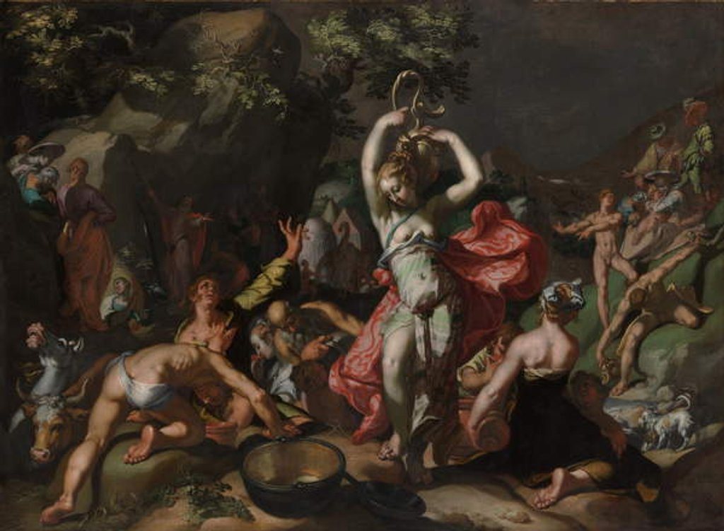 Detail of Moses Striking the Rock, 1596 by Abraham Bloemaert