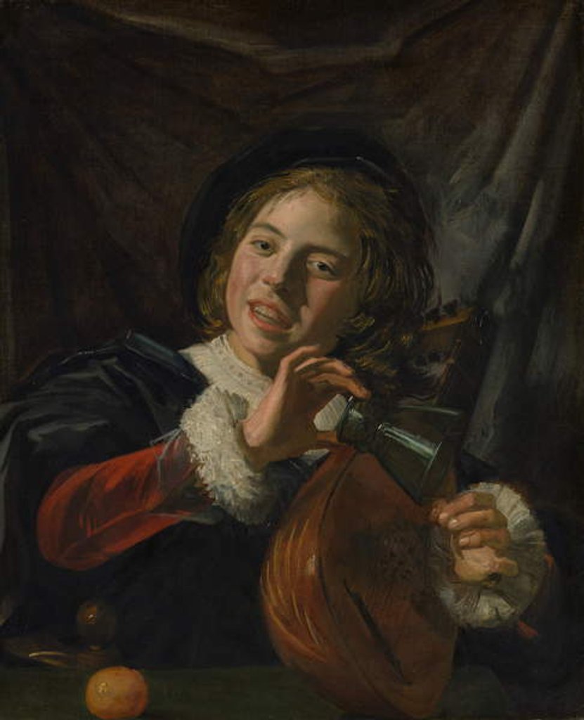 Detail of Boy with a Lute, c.1625 by Frans Hals