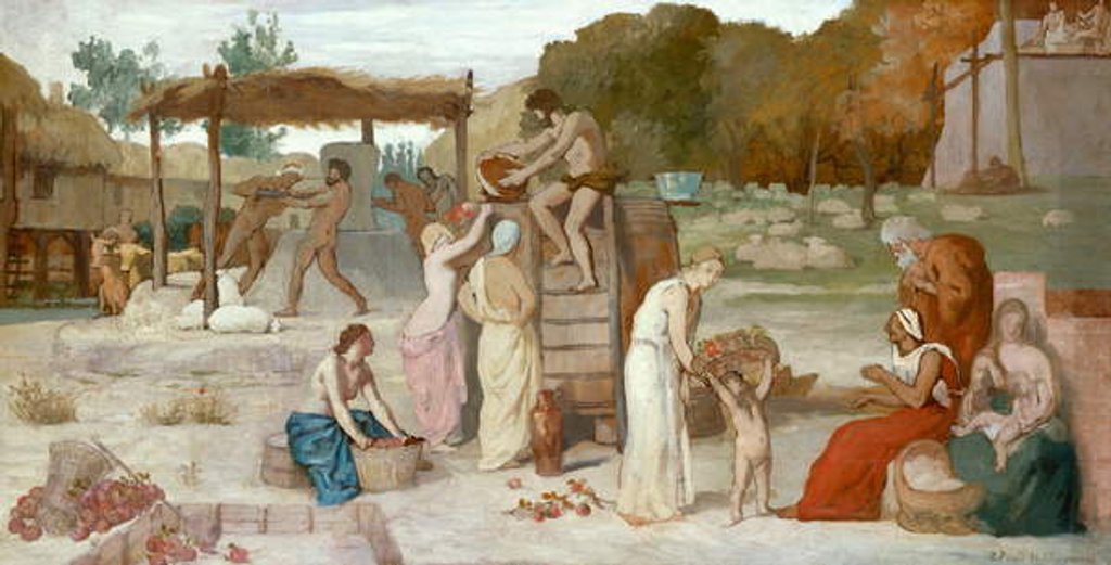 Detail of Cider, c.1864 by Pierre Puvis de Chavannes