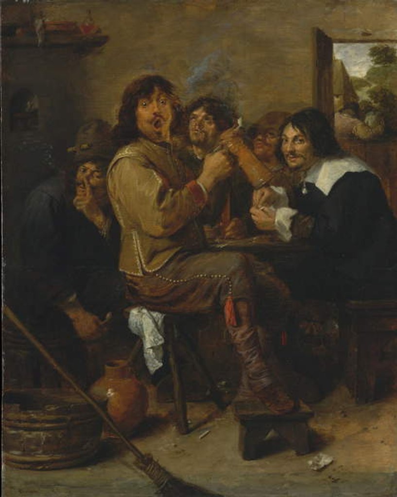 Detail of The Smokers, c.1636 by Adriaen Brouwer
