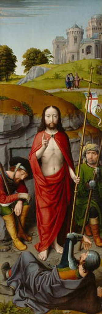 Detail of The Resurrection, with the Pilgrims of Emmaus, c.1510 by Gerard David