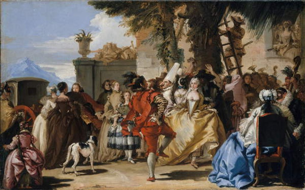 Detail of A Dance in the Country, c.1755 by Giandomenico (1727-1804) Tiepolo