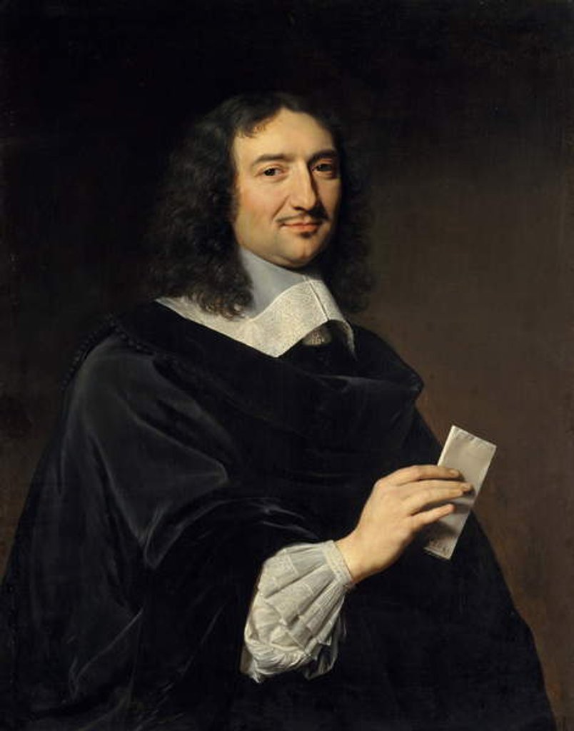 Detail of Jean-Baptiste Colbert, 1655 by Philippe de Champaigne
