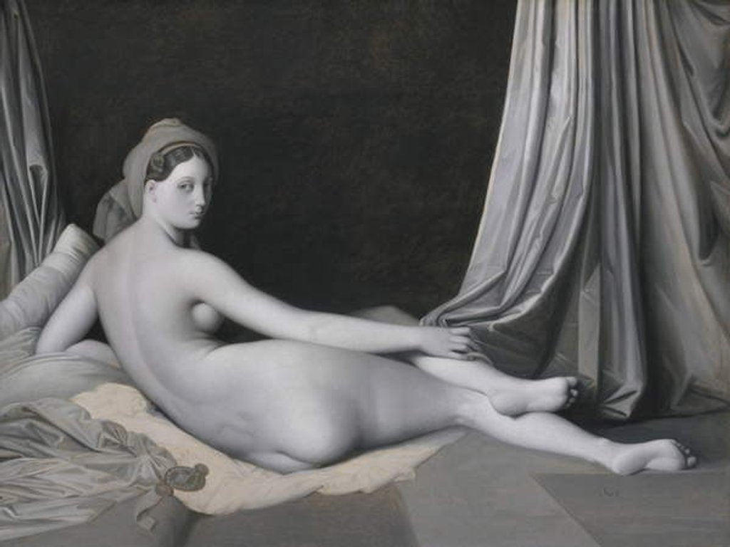 Detail of Odalisque in Grisaille, c.1824–34 by Jean Auguste Dominique Ingres