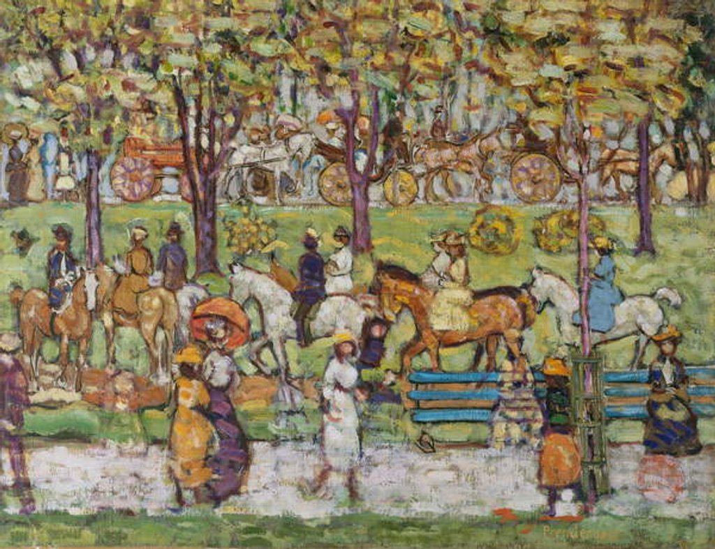 Detail of Central Park, c.1914-15 by Maurice Brazil Prendergast