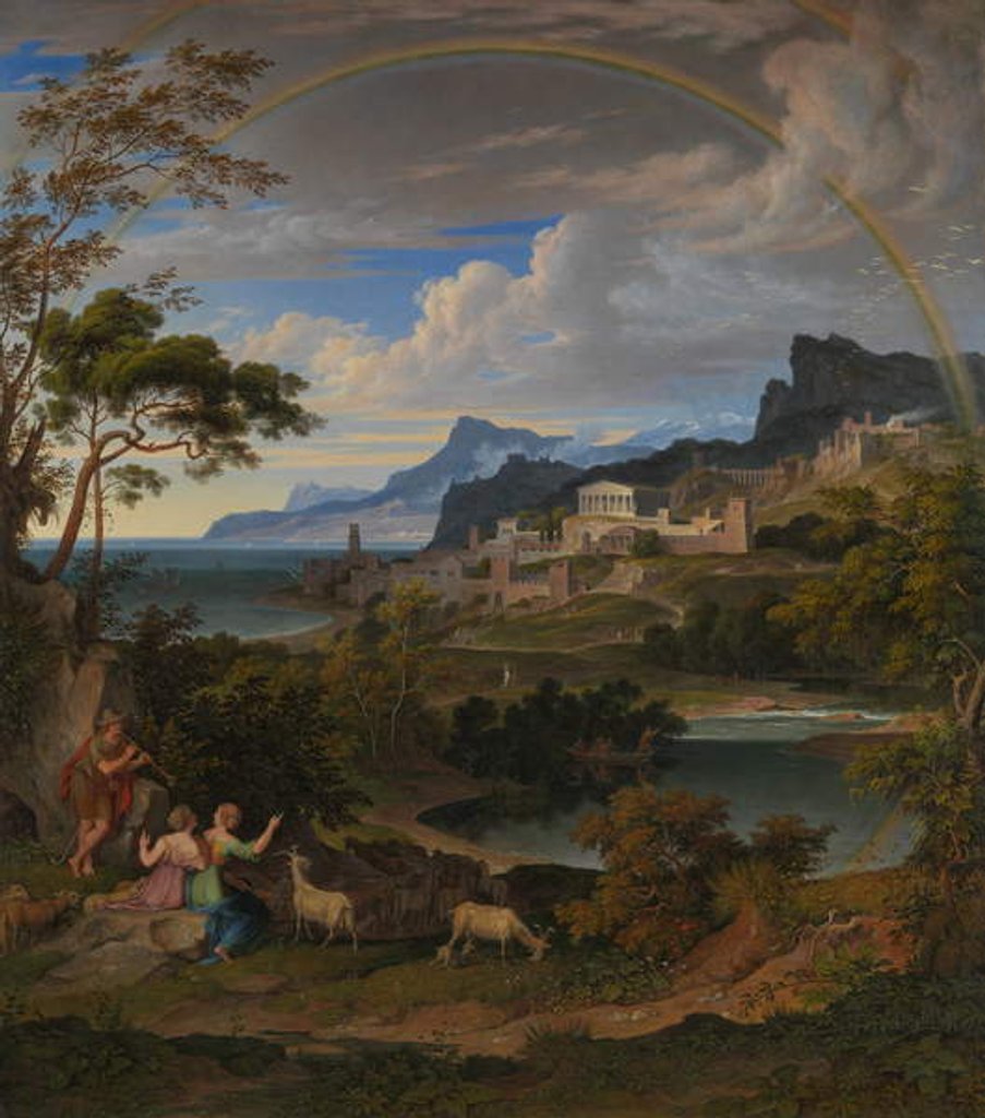Detail of Heroic Landscape with Rainbow, 1824 by Joseph Anton Koch