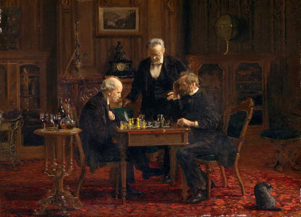 Detail of The Chess Players, 1876 by Thomas Cowperthwait Eakins