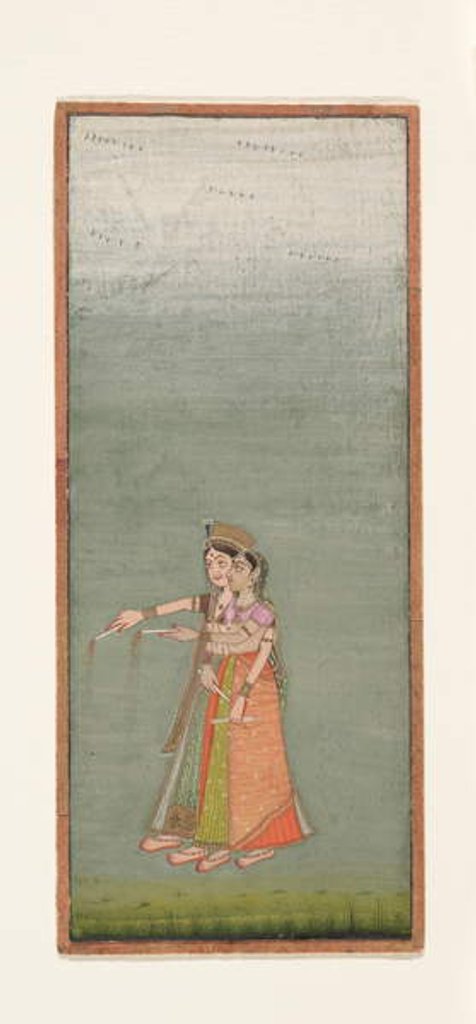 Detail of Two Court Ladies with Fireworks, c.1725 by Indian School