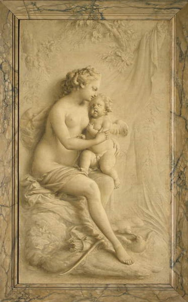 Detail of Venus and Cupid by Piat-Joseph Sauvage