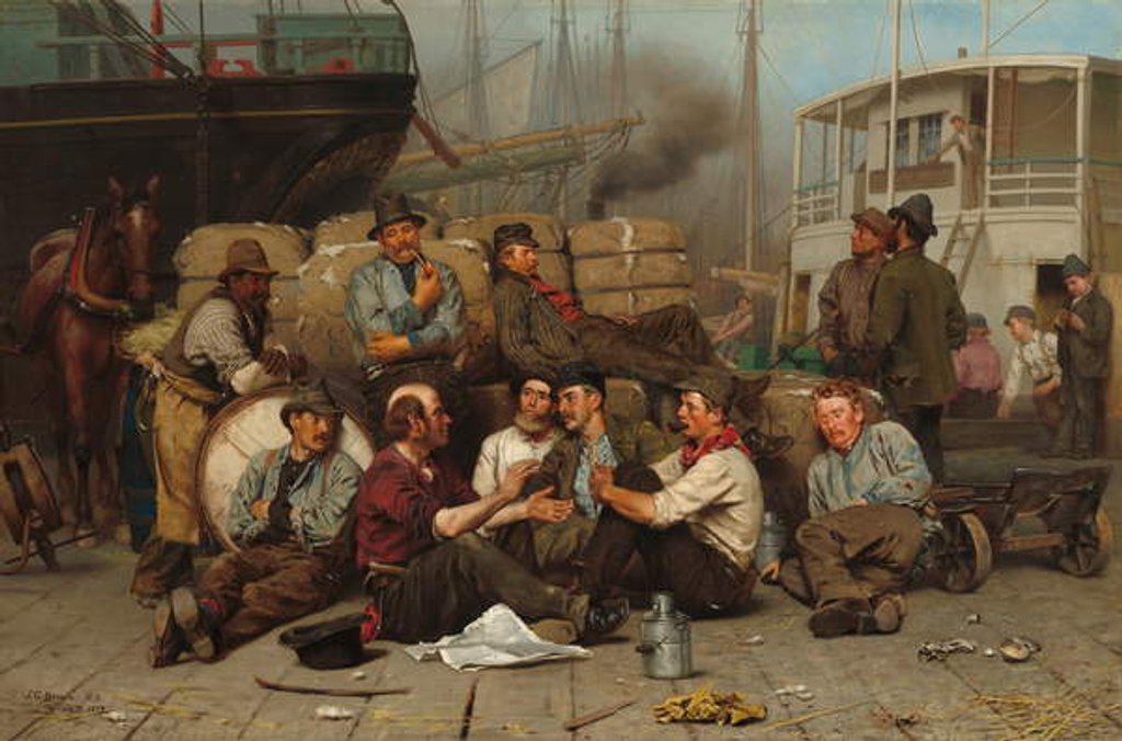 Detail of The Longshoremen's Noon, 1879 by John George Brown