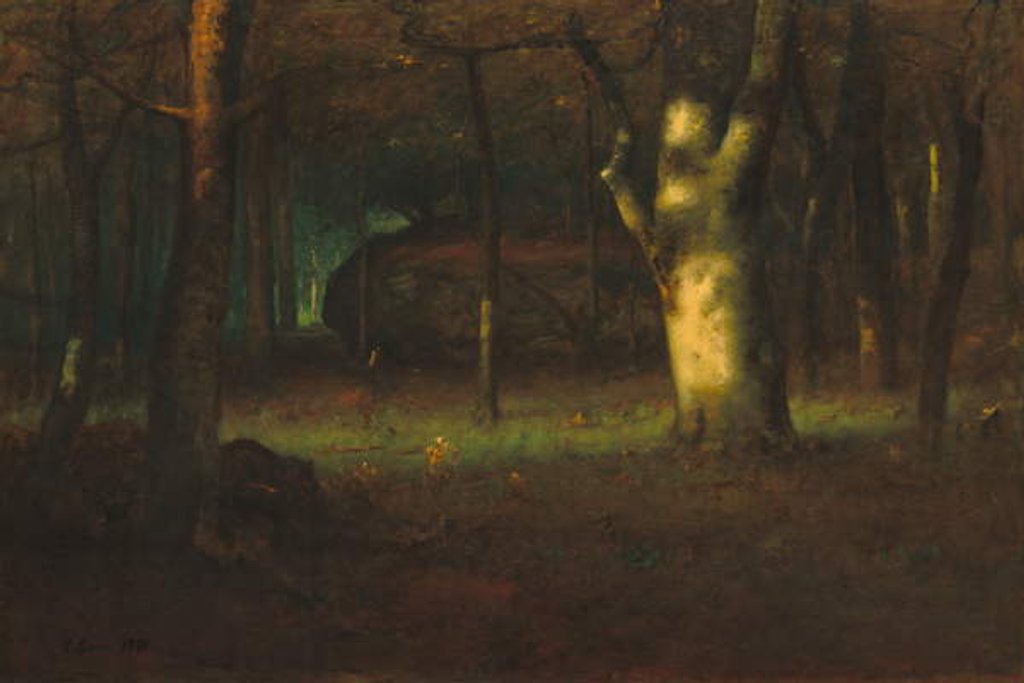 Detail of Sunset in the Woods, 1891 by George Snr. Inness