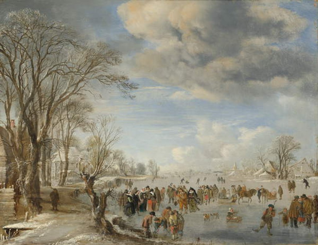 Detail of Winter in Holland, Skating Scene, 1645 by Aert van der Neer