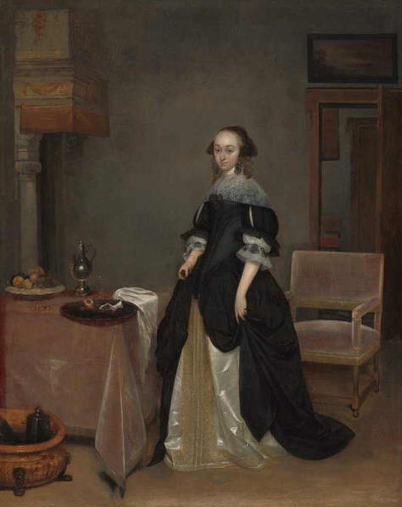 Detail of Maria van Suchtelen, c.1666 by Gerard ter Borch or Terborch