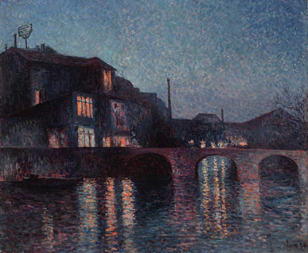 Detail of The River Sambre in Charleroi, 1896 by Maximilien Luce