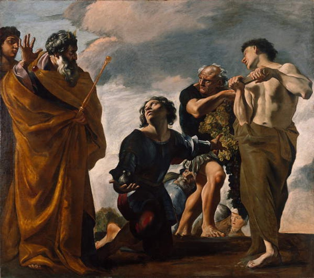 Detail of Moses and the Messengers from Canaan, 1621-24 by Giovanni Lanfranco