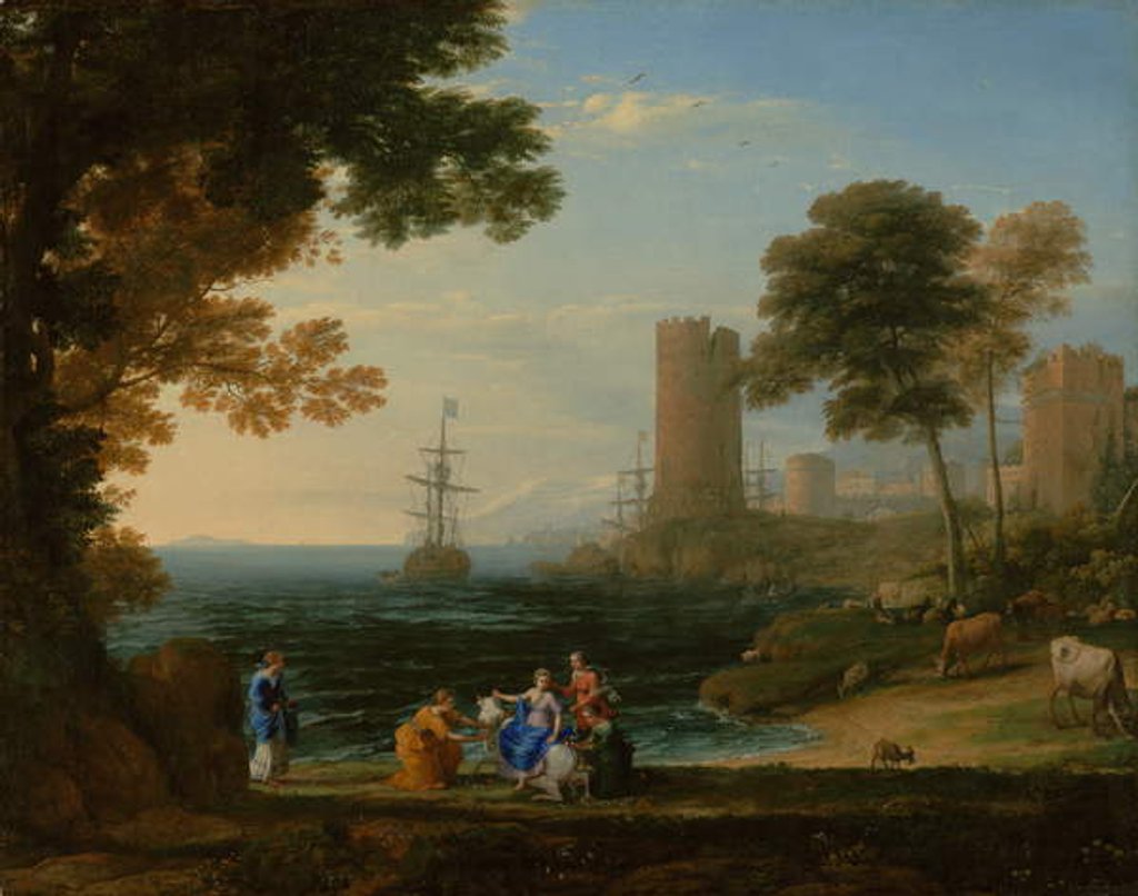 Detail of Coast View with the Abduction of Europa, c.1645 by Claude Lorrain