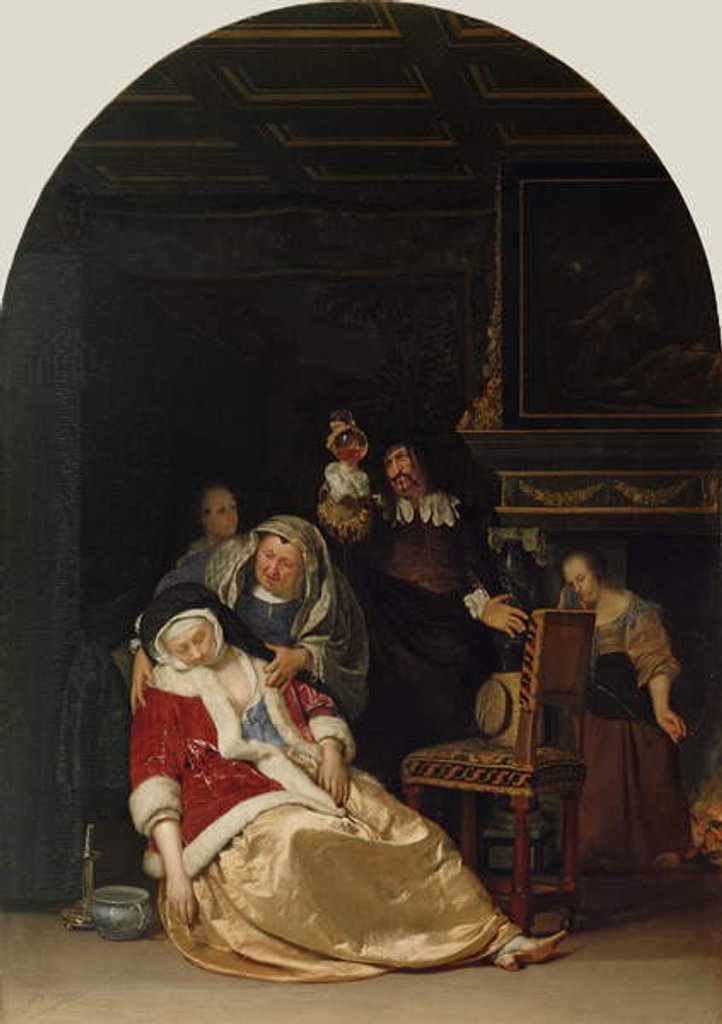 Detail of The Doctor's Visit, 1667 by Frans van Mieris