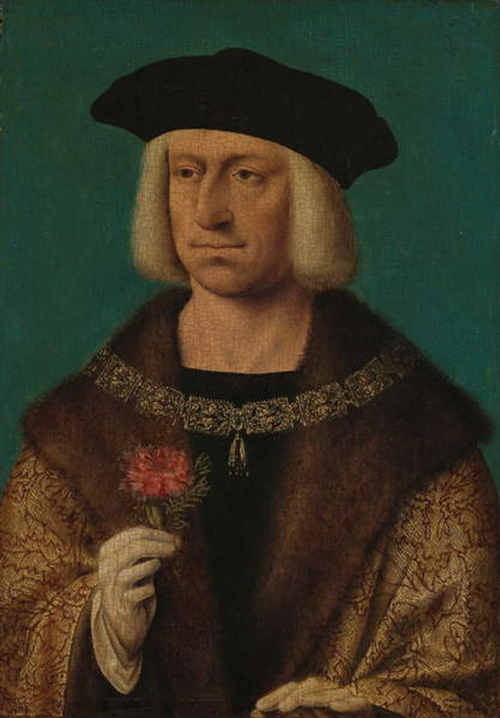 Detail of Portrait of Maximilian I, c.1530 by Joos van Cleve