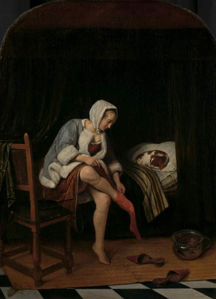 Detail of Woman at her Toilet, 1655-60 by Jan Havicksz. Steen