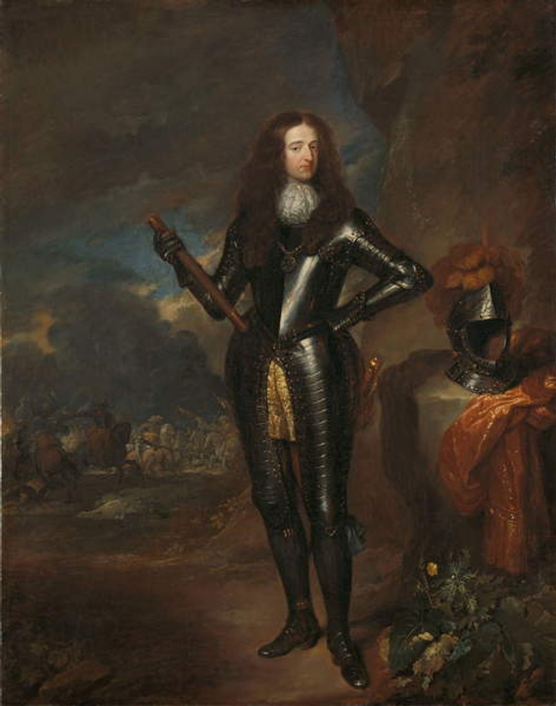 Detail of Portrait of William III, Prince of Orange and Stadtholder, c.1680-84 by Caspar Netscher