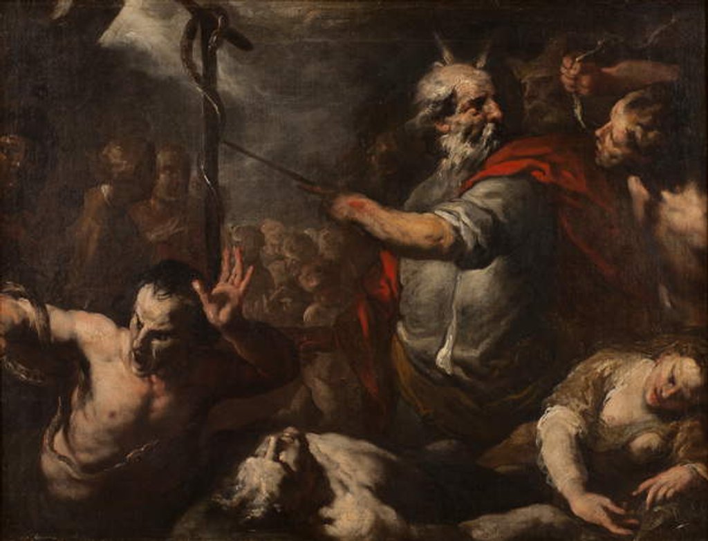 Detail of Moses and the Brazen Serpent by Italian School