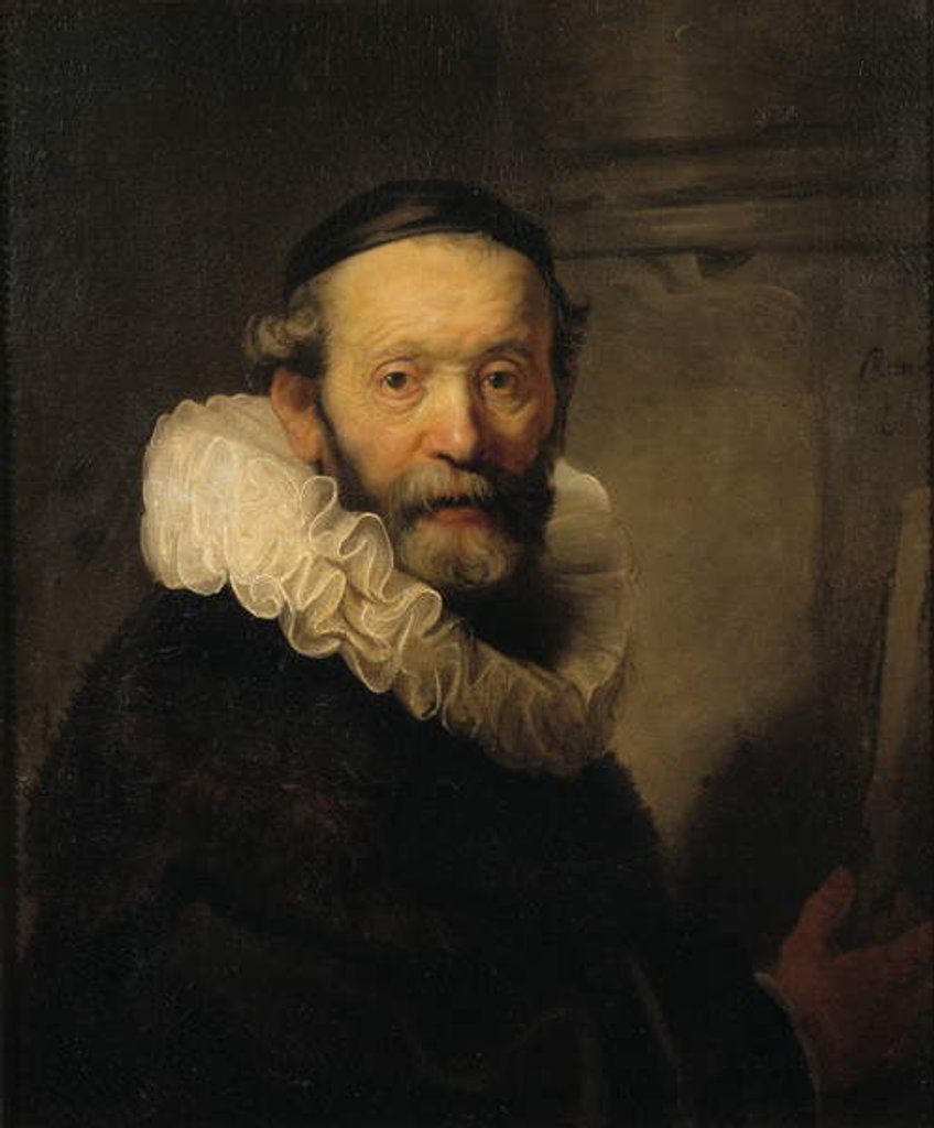 Detail of The Preacher Johannes Uttenbogaert, c.1633 by Rembrandt Harmensz. van Rijn