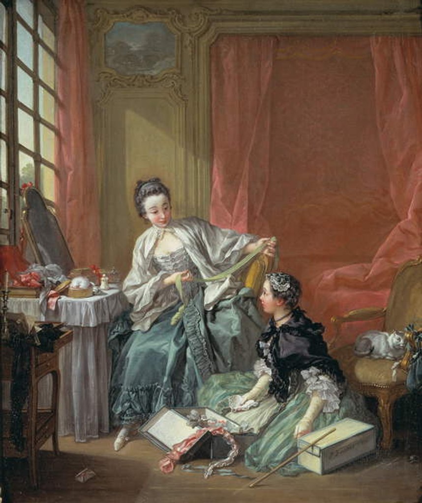 Detail of The Milliner, 1746 by Francois Boucher