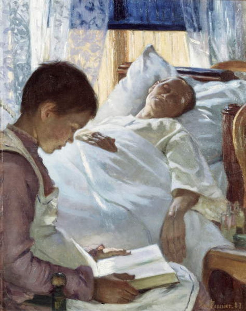 Detail of Reflection in Blue, 1887 by Eva Bonnier